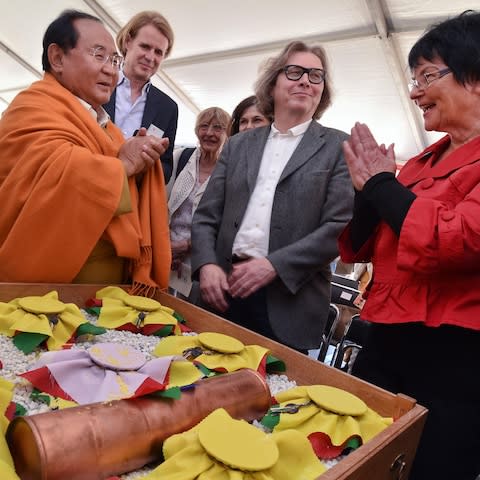 Sogyal Rinpoche in Germany in 2014 - Credit: DPA picture alliance / Alamy Stock Photo