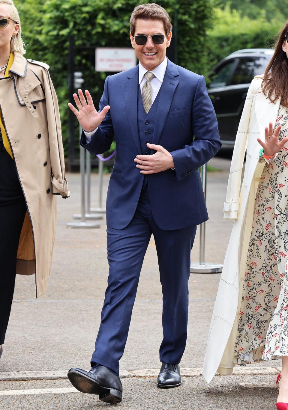 Tom Cruise attends Wimbledon Championships Tennis Tournament Ladies Final Day at All England Lawn Tennis and Croquet Club on July 10, 2021 in London, England.