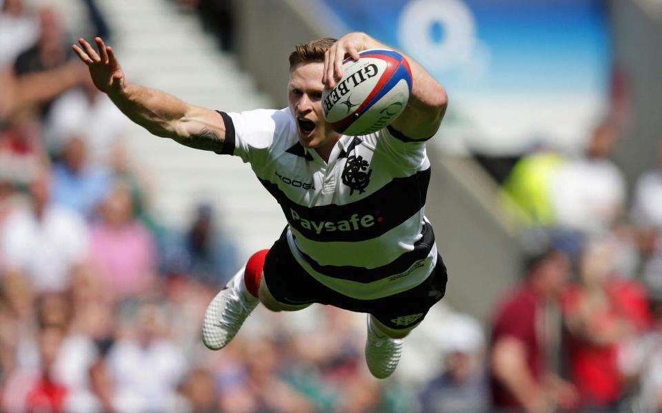 Chris Ashton scored a first-half hat-trick  - Getty Images Europe