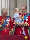 <p>Waving from the balcony of his first Trooping the Colour. </p><p><strong>Read More:</strong> <a href="https://www.townandcountrymag.com/society/tradition/a10016954/trooping-the-colour-facts/" rel="nofollow noopener" target="_blank" data-ylk="slk:What is Trooping the Colour?;elm:context_link;itc:0;sec:content-canvas" class="link ">What is Trooping the Colour?</a><br></p>