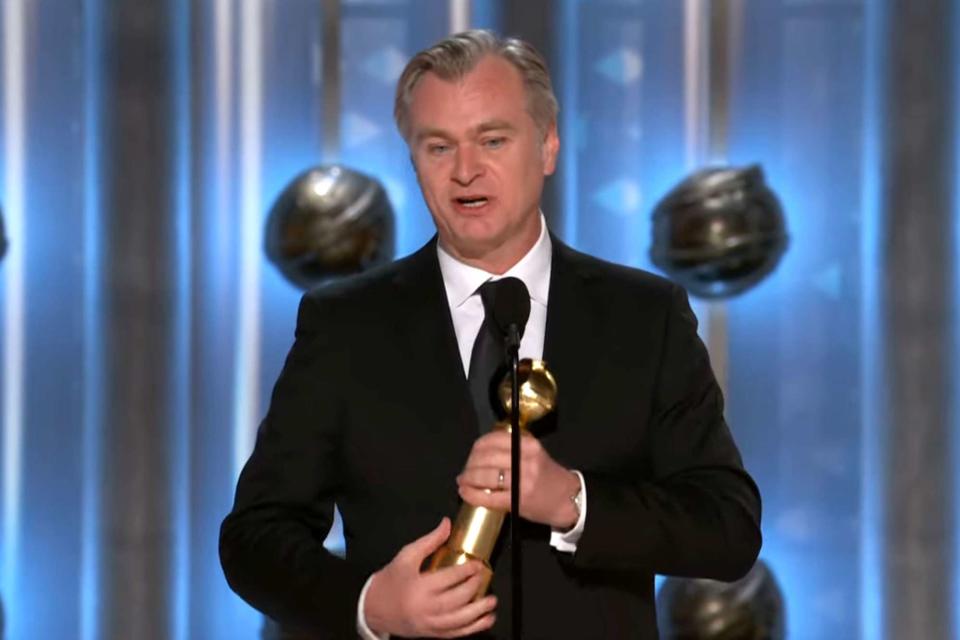 <p>CBS</p>  Christopher Nolan  at the 2024 Golden Globes on Jan. 7, 2024