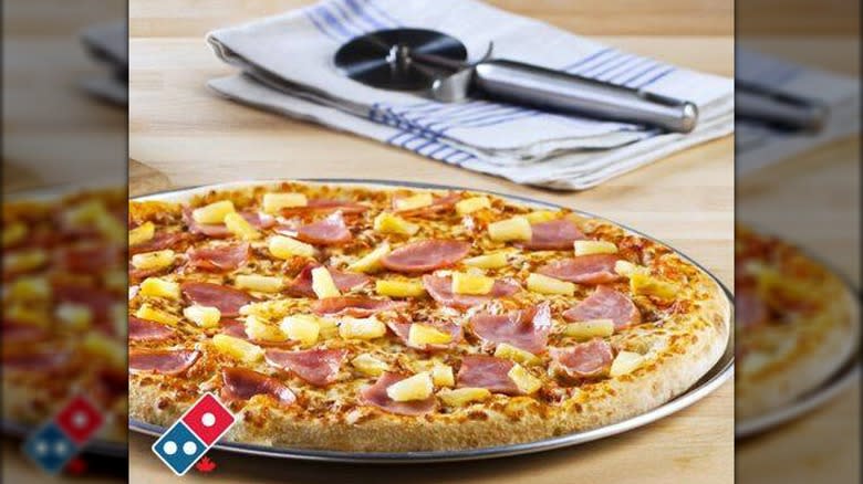 Domino's Hawaiian pizza advertisement
