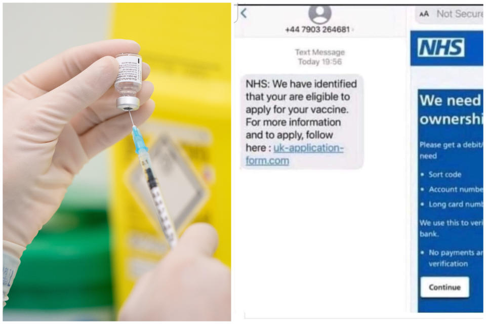 A warning has been issued about coronavirus vaccine scams. (PA)