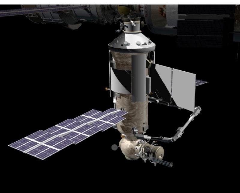 The Nauka multi-purpose laboratory module will provide a roomy new addition to the Russian segment of the space station. It is equipped with its own power systems, a docking port, an airlock and a robot arm. / Credit: NASA