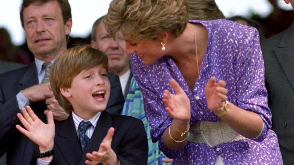 The Princess of Wales and Prince William stand and applaud in the Royal Box on Centre Court at Wimbledon, as Steffi Graf wins the Women's Singles Championship. (Photo by Rebecca Naden - PA Images/PA Images via Getty Images)