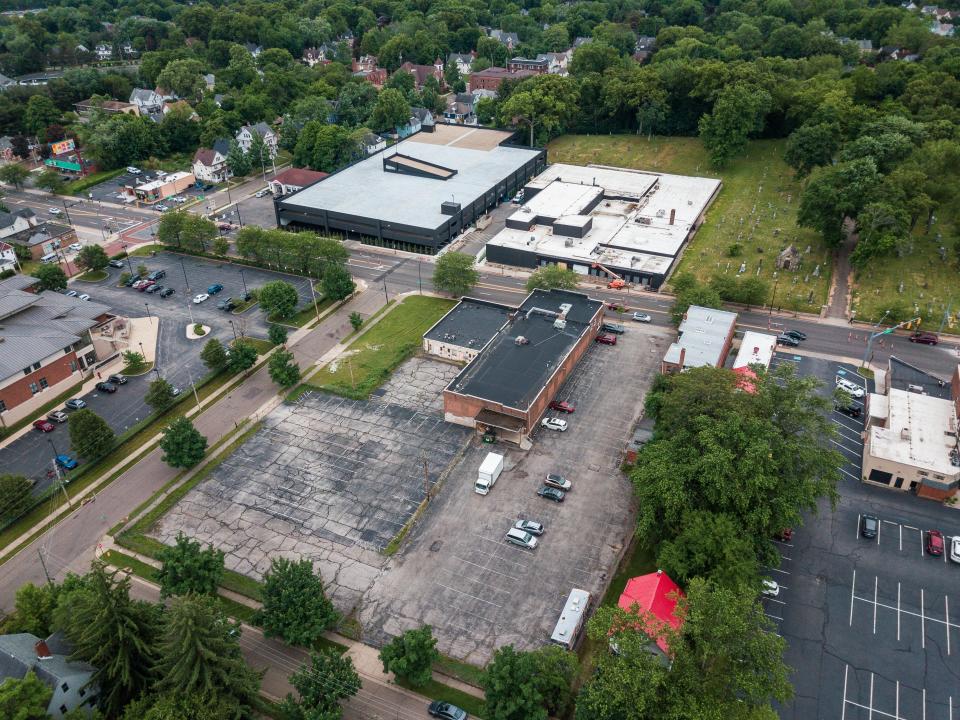 An aerial view of the new I Promise HealthQuarters location on West Market Street in Akron.