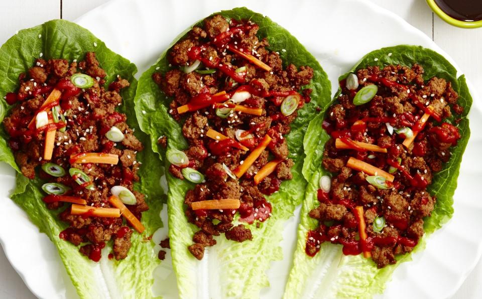 Sweet 'n Spicy Pork Lettuce Wraps