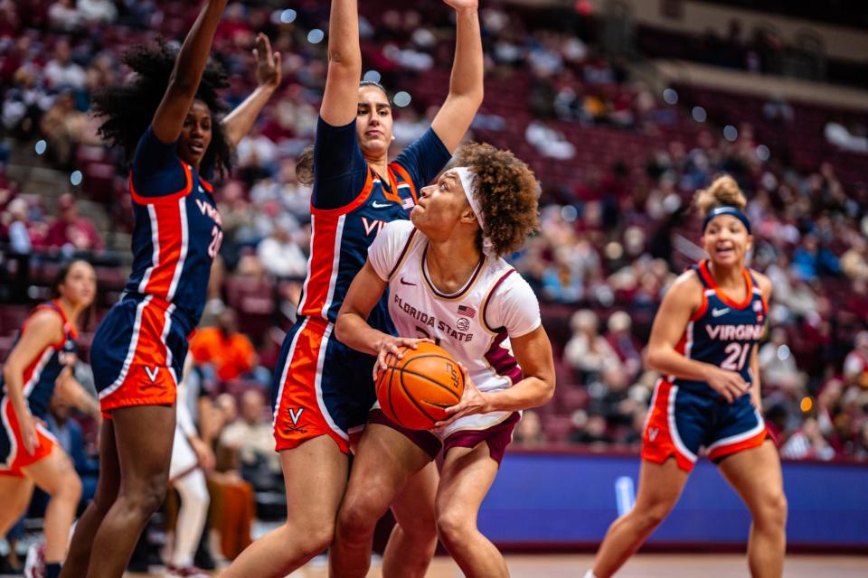 Florida State women's basketball faced Virginia on Jan. 21, 2024 at the Donald L. Tucker Civic Center.
