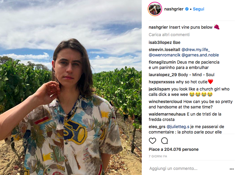 <p>Per Nash Grier (esploso grazie ai video comici su Vine e adesso isntagrammer da 10,2 milioni di follower) la tariffa è di 13mila dollari. (Instagram) </p>