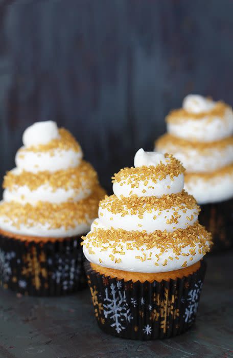 Eggnog Cupcakes With Spiced Rum Frosting