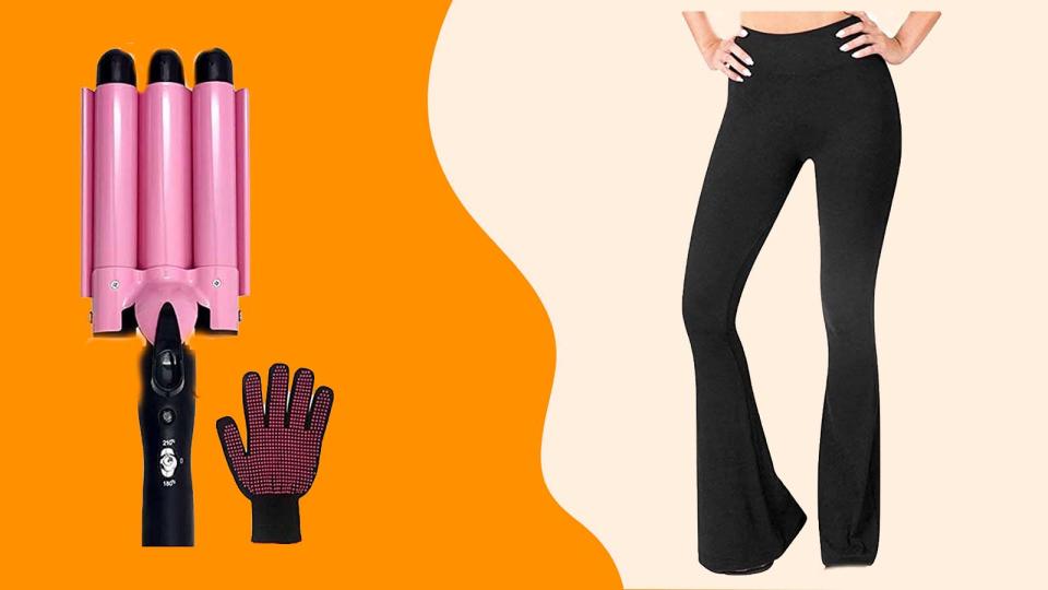 Complete the Britney Spears costume with this perfect hair waver, and flared black pants.