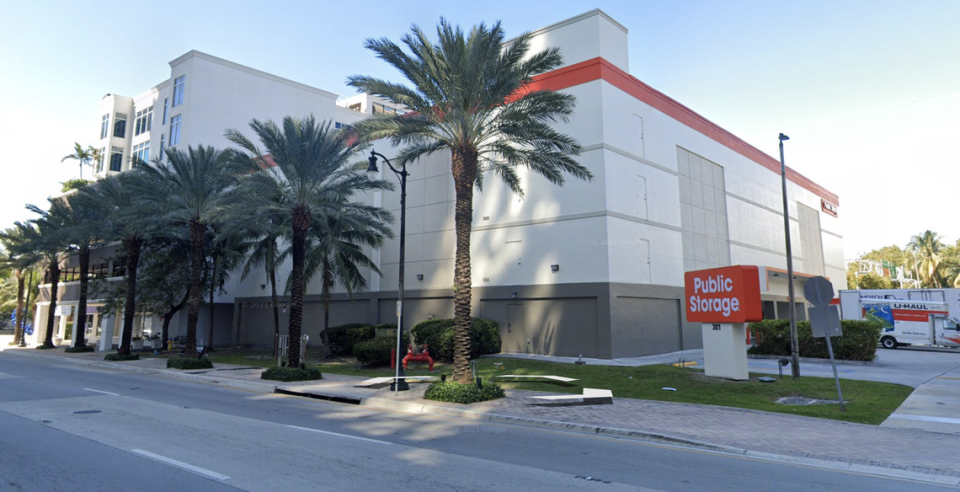 The Public Storage facility in Sunny Isles Beach where the Surfside building department stored paper copies of plans, construction permits and other records for Champlain Towers South in a unit rented under the name of the former building official, Ross Prieto.