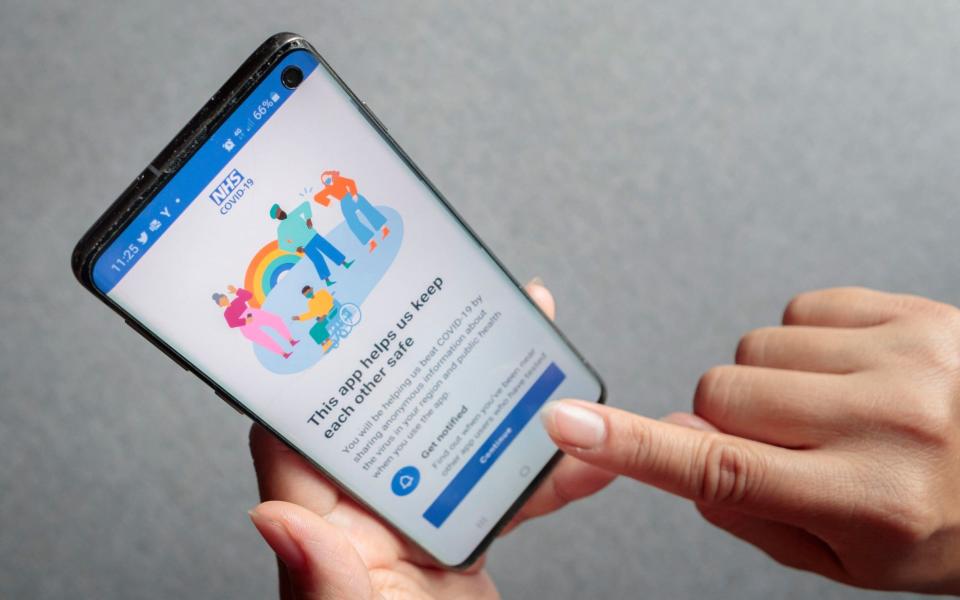 The new NHS contact tracing app - PA