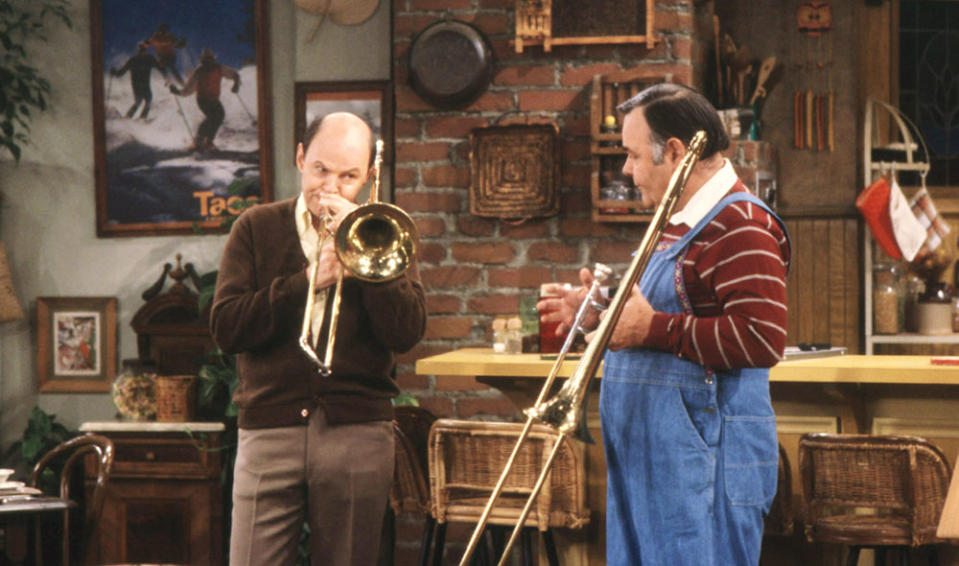 Conrad Janis (left) with Jonathan Winters on an episode of ABC’s ‘Mork & Mindy’ - Credit: Courtesy Everett Collection