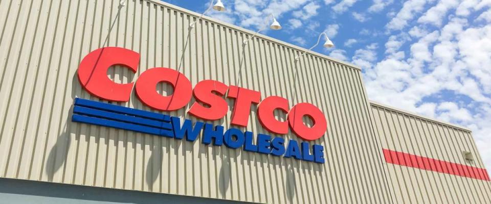 Lewisville, TX, USA- APR 20, 2018: Logo of Costco storefront.