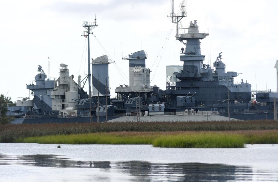 The Battleship North Carolina is one of the most iconic sights in downtown Wilmington, N.C., Tuesday, Aug. 24, 2021. It was moved to Wilmington in October of 1961.