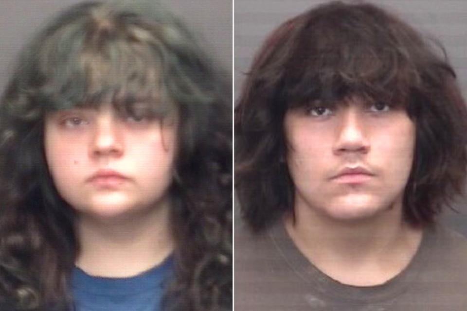 <p>Vanderburgh County Jail; Evansville Police Department</p> Destiny Rhoades and Christian Gonzalez