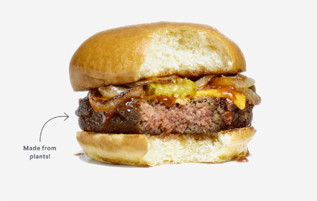 This burger is 100% vegan. Photo: impossiblefoods.com