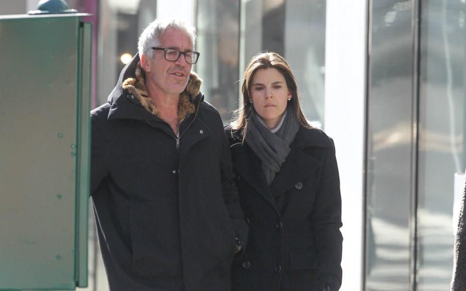  Jeffrey Epstein walks with Sarah Kellen in New York in 2012 - The Mega Agency 