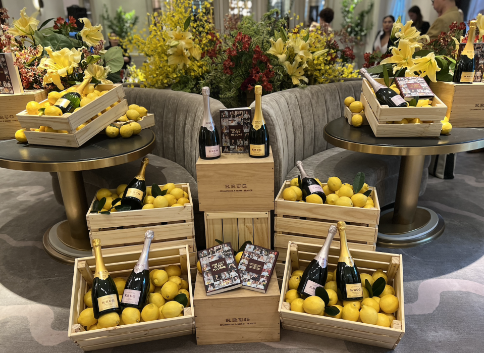 Celebrating Krug x Lemon at La Dame de Pic in Raffles Hotel (Photo: Stephanie Zheng)