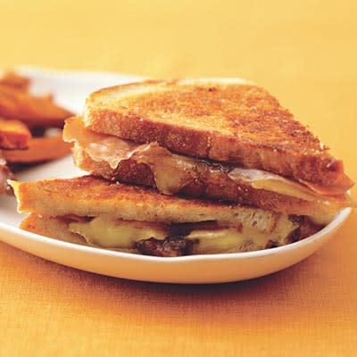 Grilled Brie and Fig Sandwiches with Sweet Potato Fries