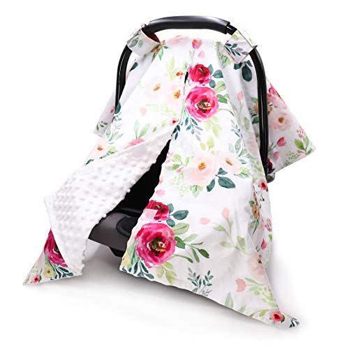 5) Floral Car Seat Cover for Babies