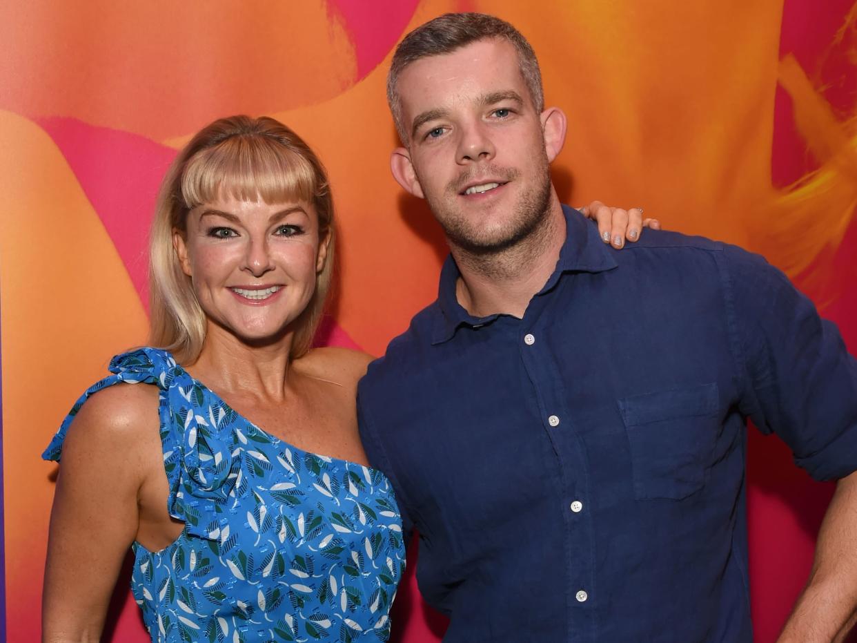 Sarah Hadland and Russell Tovey attend the press night after party for 