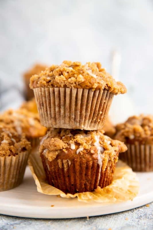 <p>Savory Nothings</p><p>These pumpkin crumb muffins are easy to make and turn out perfectly delicious. The crumb topping makes these extra special! </p><p><strong>Get the recipe: <em><a href="https://www.savorynothings.com/pumpkin-crumb-muffins/" rel="nofollow noopener" target="_blank" data-ylk="slk:Pumpkin Crumb Muffins;elm:context_link;itc:0;sec:content-canvas" class="link ">Pumpkin Crumb Muffins</a></em></strong></p><p><strong>Related: 50 <a href="https://parade.com/848986/felicialim/the-12-best-savory-pumpkin-recipes-ever/" rel="nofollow noopener" target="_blank" data-ylk="slk:Savory Pumpkin Recipes;elm:context_link;itc:0;sec:content-canvas" class="link ">Savory Pumpkin Recipes</a></strong></p>