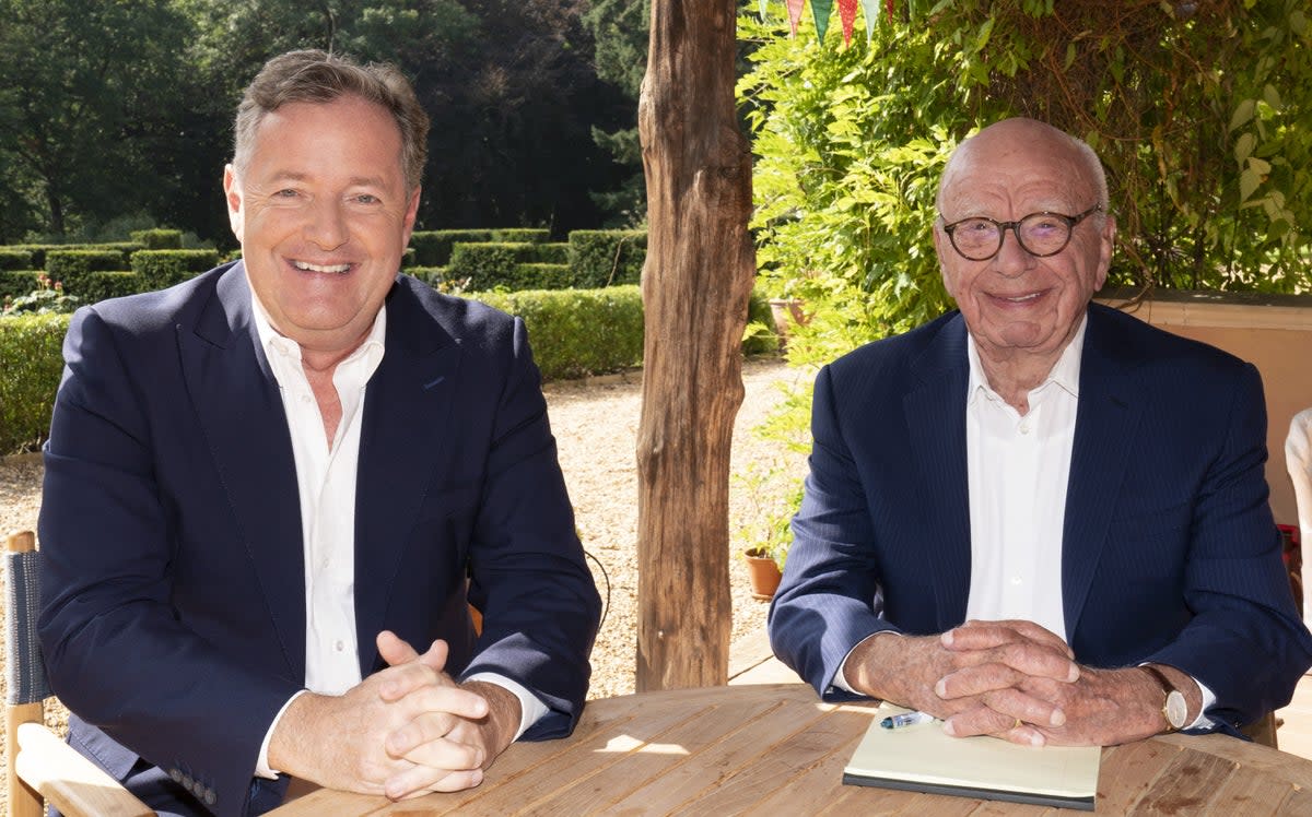 Piers Morgan and Rupert Murdoch, executive chairman of News Corp (Paul Edwards/The Sun//News UK/PA) (PA Archive)