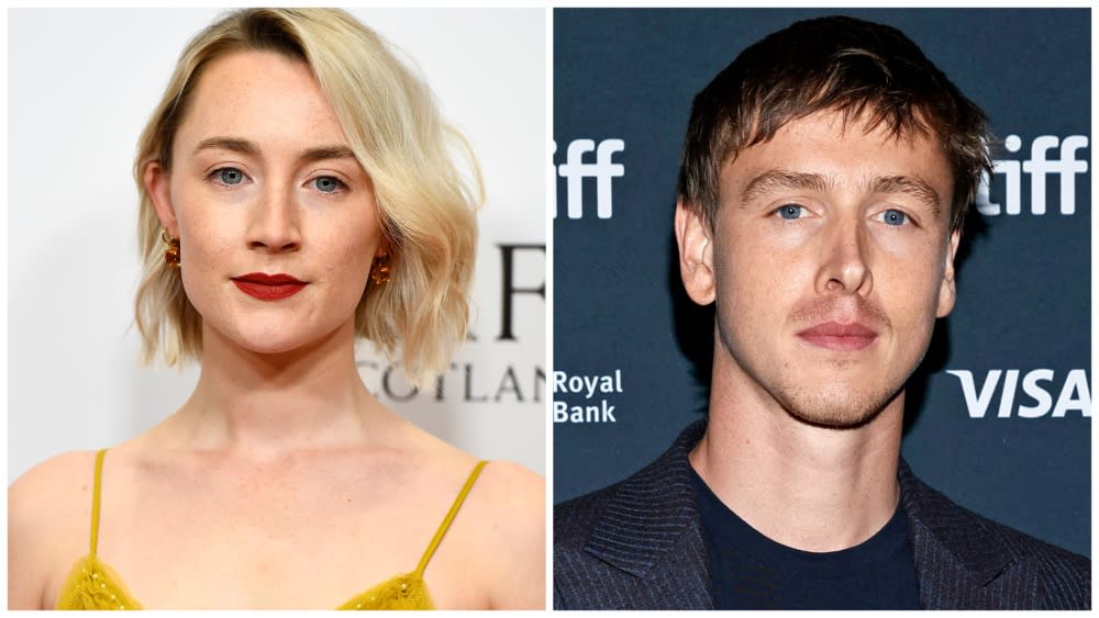 Saoirse Ronan and Harris Dickinson lead McQueen’s Apple TV+ movie “Blitz.”