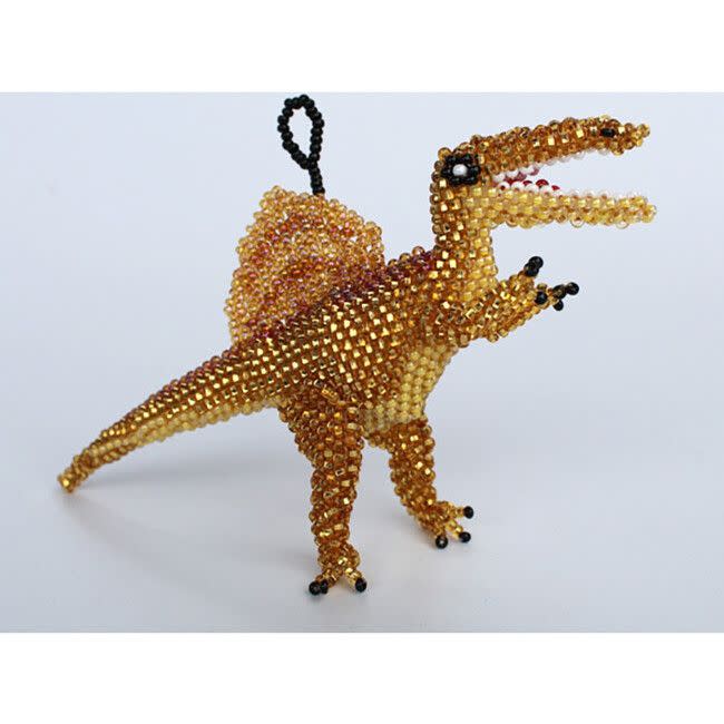Beaded Spinosaur Ornament