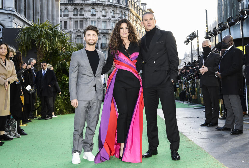 LONDON, ENGLAND - MARCH 31: Daniel Radcliffe, Sandra Bullock and Channing Tatum attend the UK Special Screening of 