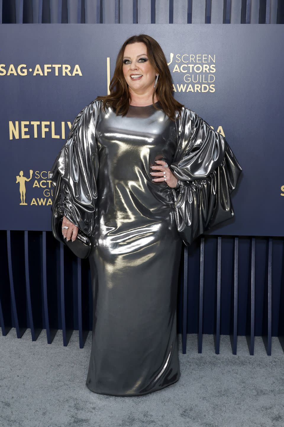 los angeles, california february 24 melissa mccarthy attends the 30th annual screen actors guild awards at shrine auditorium and expo hall on february 24, 2024 in los angeles, california photo by frazer harrisongetty images