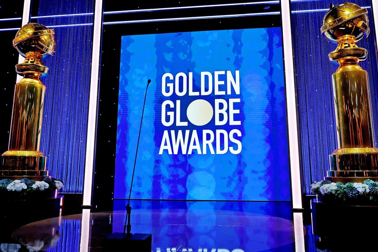 BEVERLY HILLS, CALIFORNIA - JANUARY 09: A view of the stage during the 79th Annual Golden Globe Awards at The Beverly Hilton on January 09, 2022 in Beverly Hills, California. (Photo by Emma McIntyre/Getty Images for Hollywood Foreign Press Association)