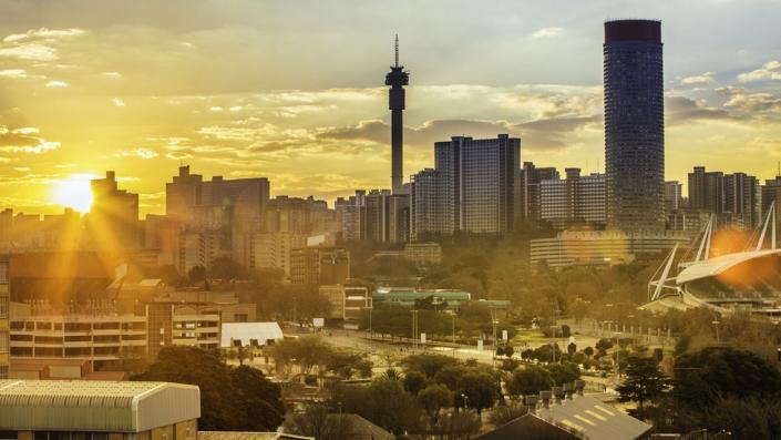 Johannesburg evening cityscape