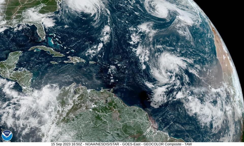 Tropical Depression 15 1 p.m. Sept. 15, 2023.