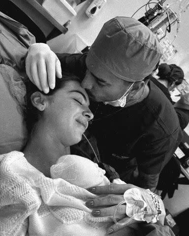 <p>Maluma/Instagram</p> Maluma with his girlfriend and newborn daughter.