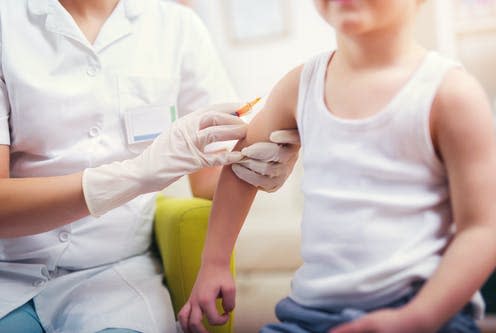 <span class="caption">The diphtheria vaccine ensures the disease is no longer the threat it once was.</span> <span class="attribution"><a class="link " href="https://www.shutterstock.com/image-photo/pediatrician-makes-vaccination-small-boy-542046412" rel="nofollow noopener" target="_blank" data-ylk="slk:adriaticfoto/ Shutterstock;elm:context_link;itc:0;sec:content-canvas">adriaticfoto/ Shutterstock</a></span>