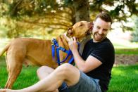 <p>Be warned: Pit Bulls love to lick their favorite humans.</p>