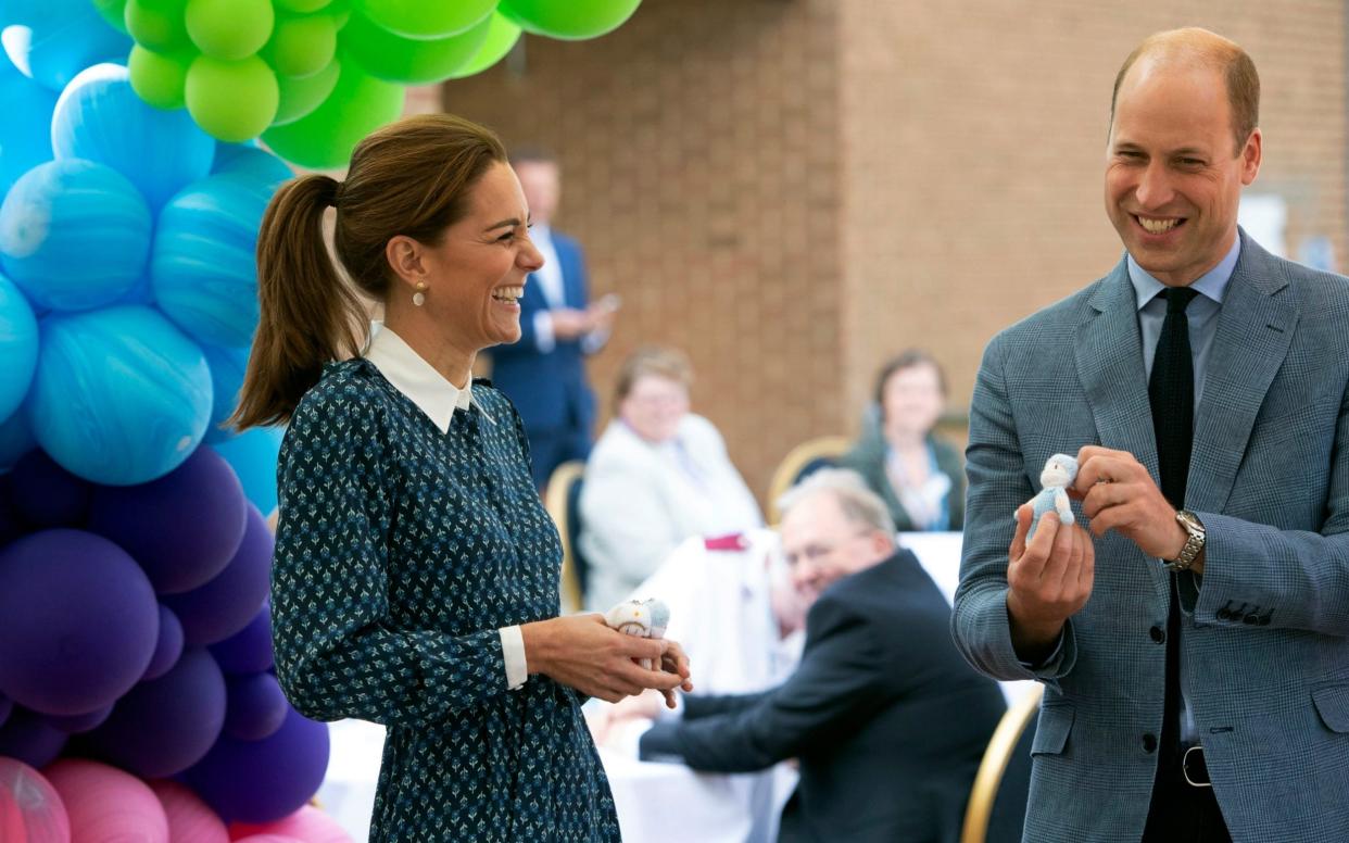 Prince William and Kate, Duchess of Cambridge visit the Queen Elizabeth Hospital as part of the NHS birthday celebrations - PA pool 