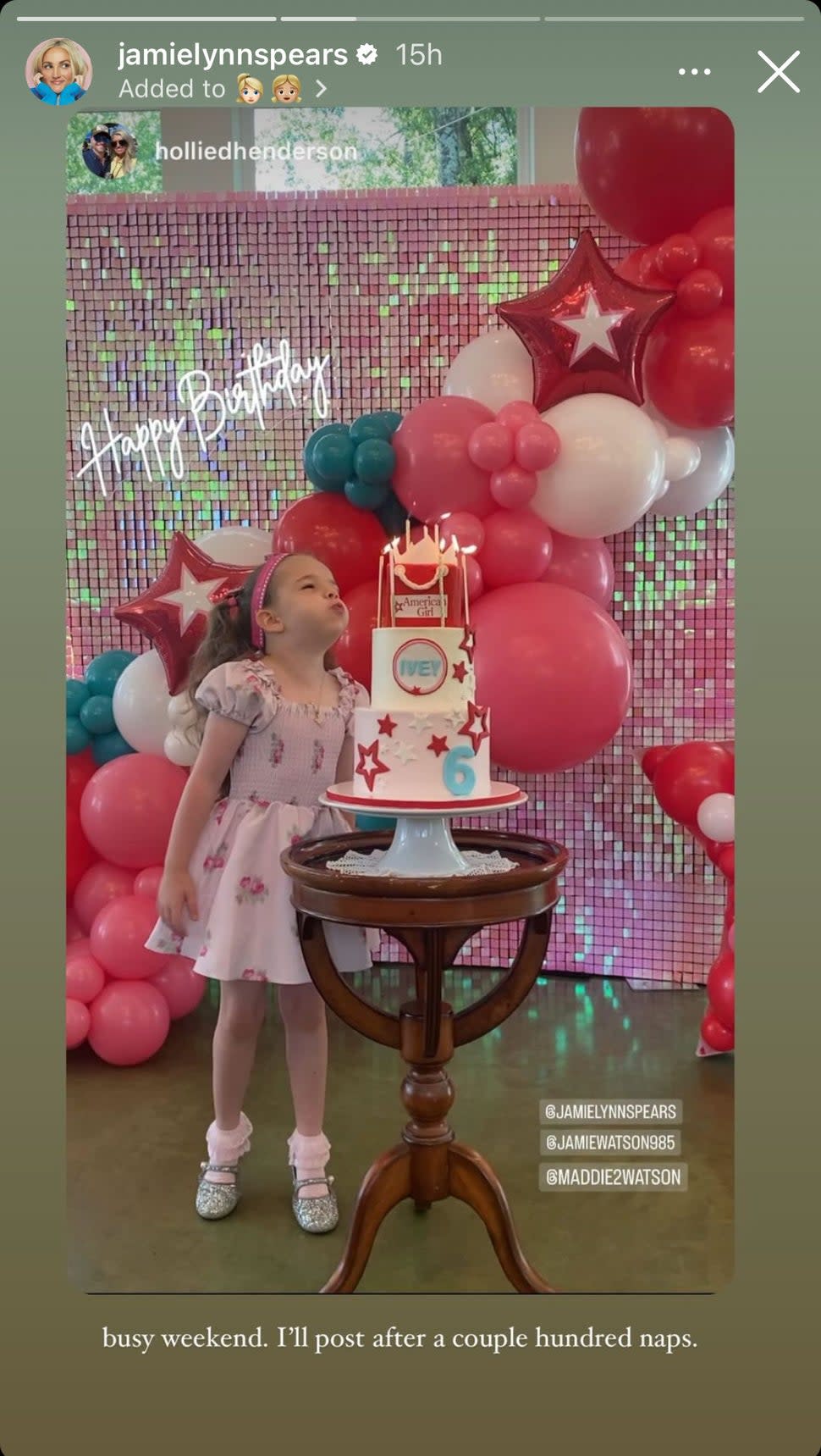 Jamie Lynn Spears daughter Ivey 6th birthday