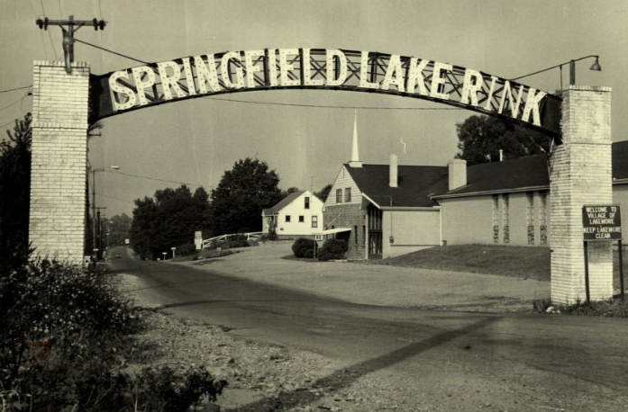 The Lakemore entrance to Springfield Lake Roller Rink is pictured in 1973. The sign originally said "Springfield Lake Park," but the last word was tweaked.