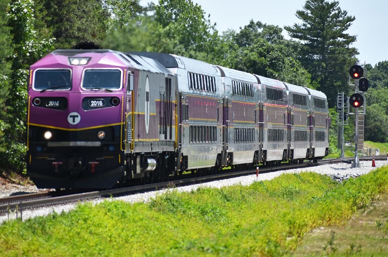 MBTA train crossing at 65 Chase Road in East Freetownn Monday June 17, 2024.