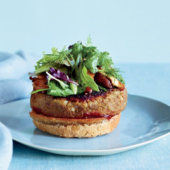 Veggie Burgers with Pomegranate Ketchup