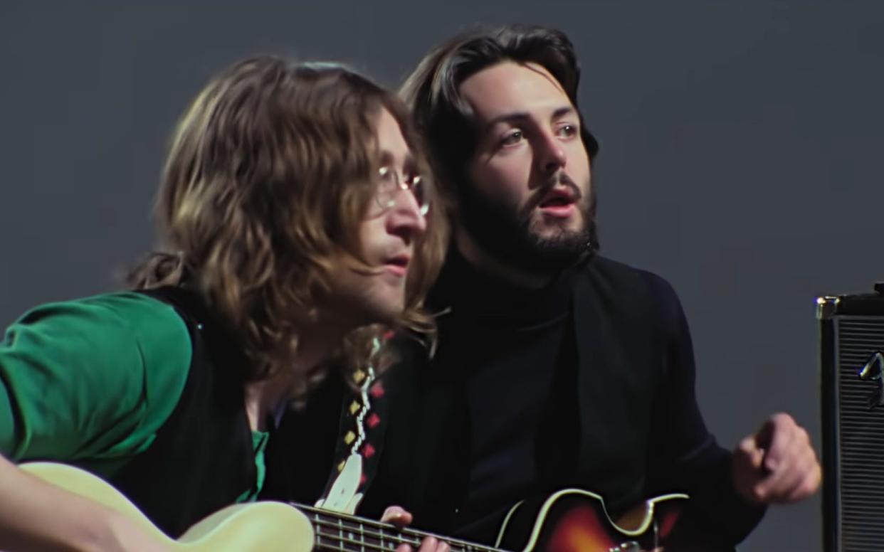 John Lennon and Paul McCartney in Peter Jackson's magnificent portrait of the latter part of The Beatles' career