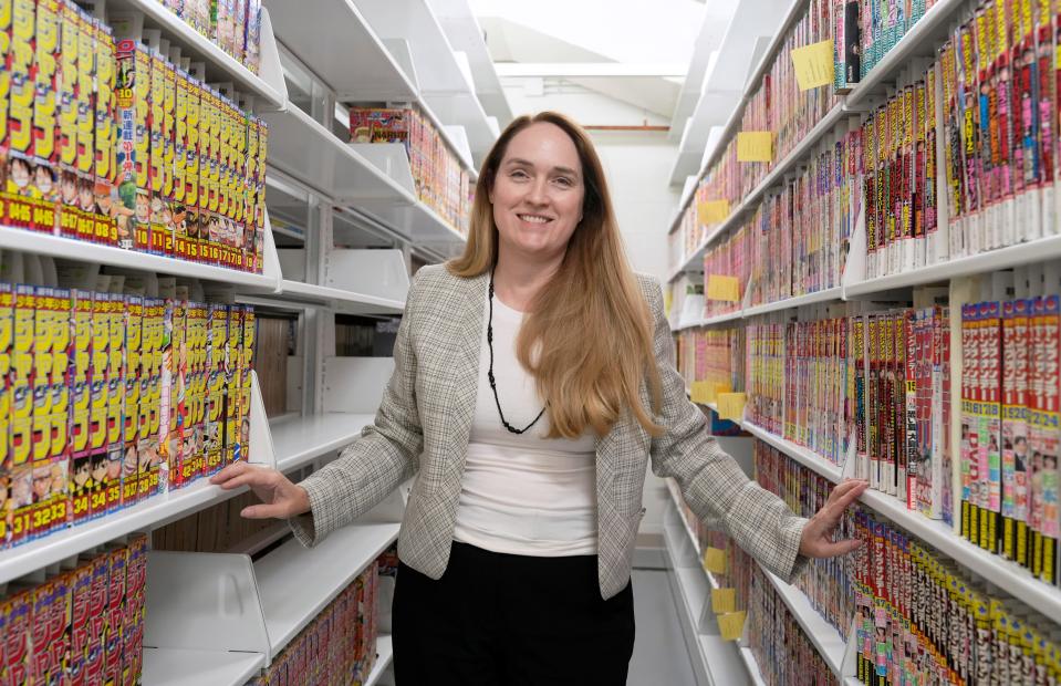 Sept. 15, 2023; Columbus, Oh., USA;  Jenny Robb is the head curator of comics and cartoon art at the Billy Ireland Cartoon Library & Museum at Ohio State University.