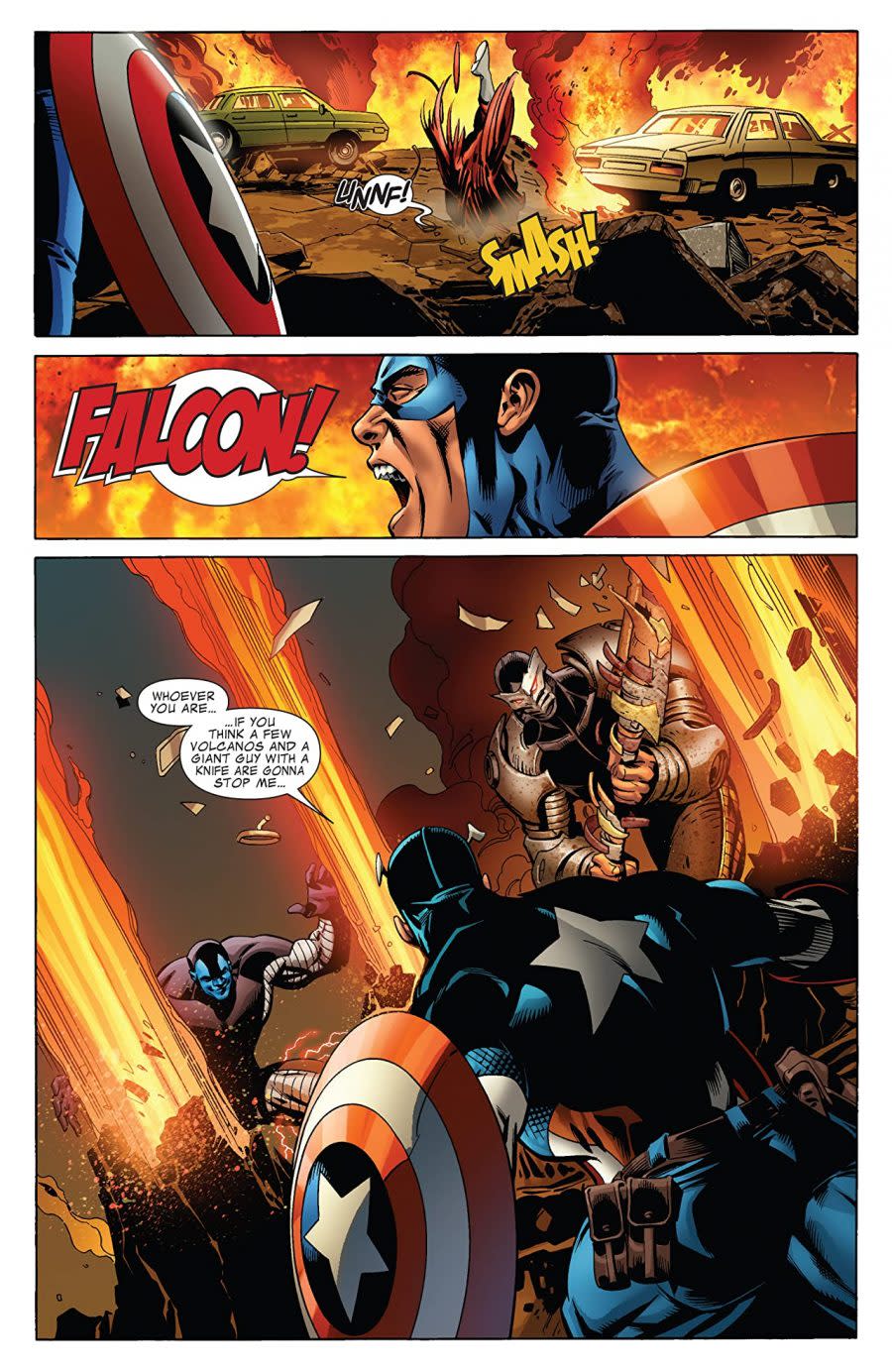 captain america in battle