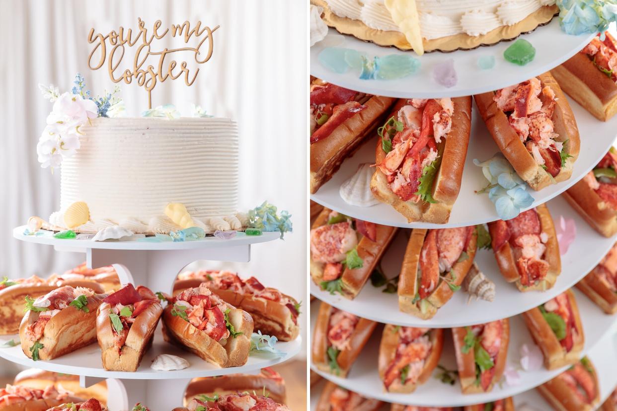 Maine Lobster Roll Wedding Cake