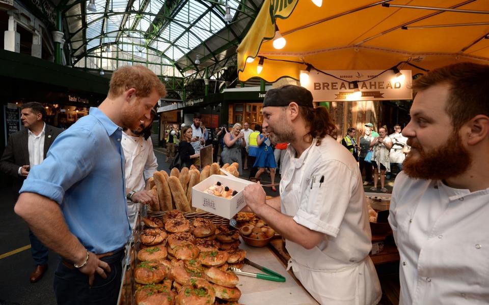 Prince Harry visits Borough Market - Credit: PA