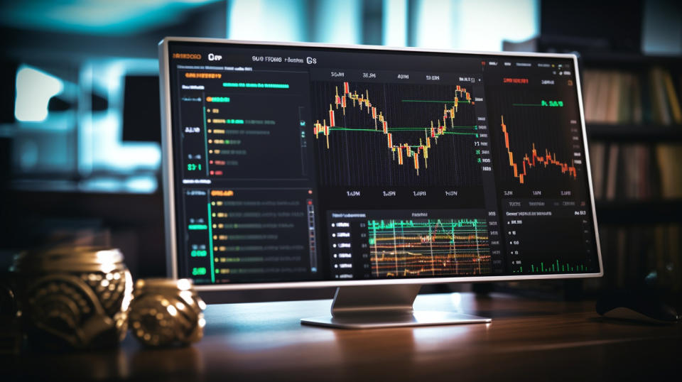 A close up of a computer screen showing a customer's cryptocurrency account and transaction information.